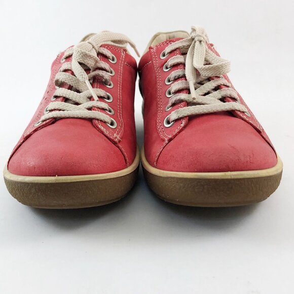 ECCO Chase II Red Leather Sneakers 39 EU/8-8.5 US - Picture 6 of 12